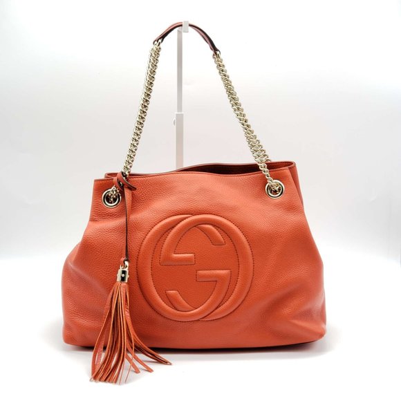 Gucci Handbags - 100% Authentic Gucci Soho on Chain Medium Leather Shoulder Bag